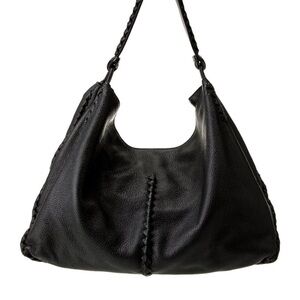 Bottega Veneta Black Leather Hobo with Braided Detail